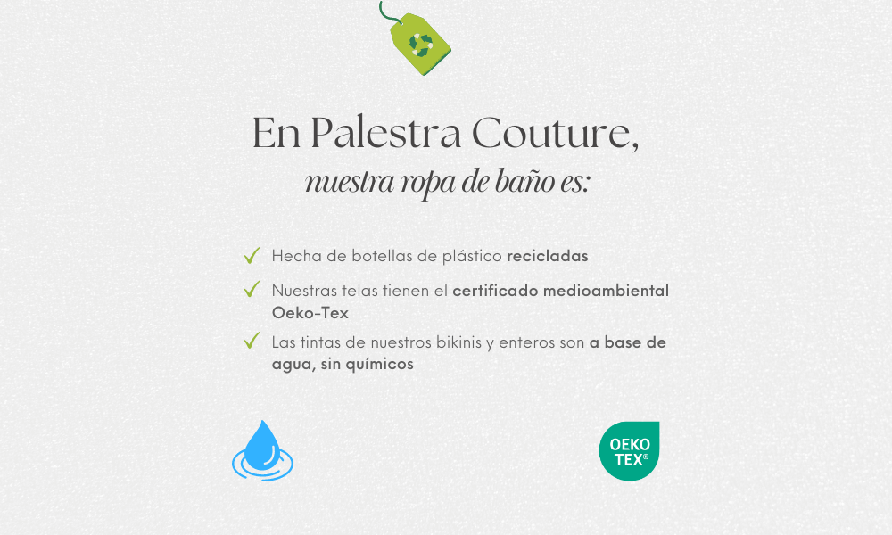 Ropa sostenible de baño en Palestra Couture y sus características